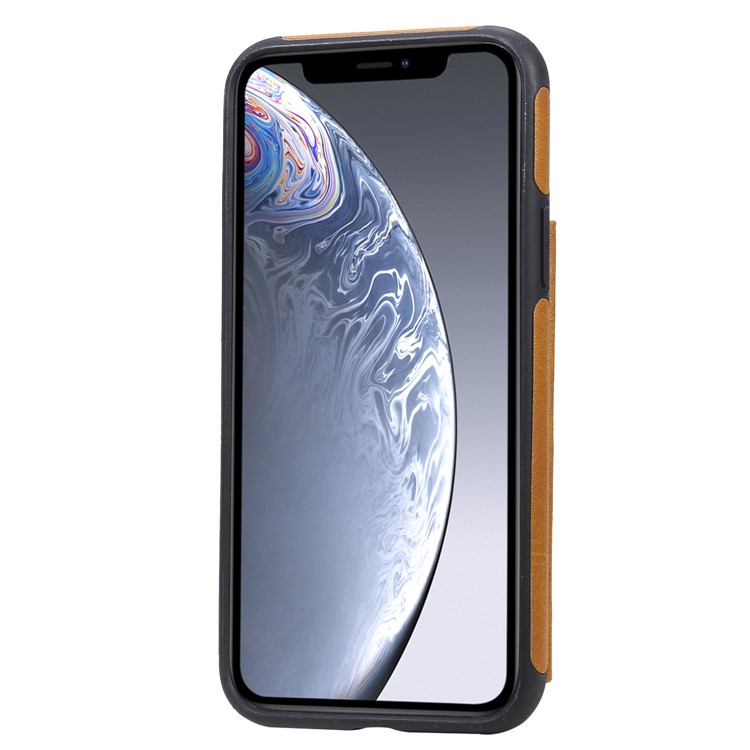 Card Slots PU Leather Coated TPU Cover Phone Case for iPhone 11 Pro 5.8-inch - Brown-5