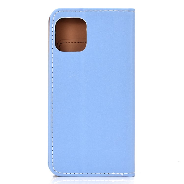 Auto-absorbed Leather Stand Card Slots Case for iPhone 11 Pro 5.8 inch - Baby Blue-3