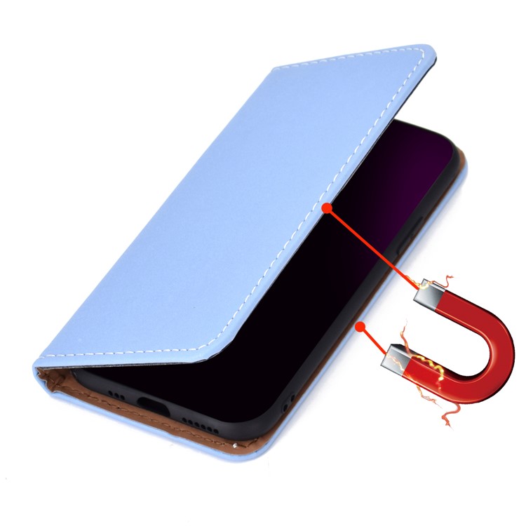 Auto-absorbed Leather Stand Card Slots Case for iPhone 11 Pro 5.8 inch - Baby Blue-6