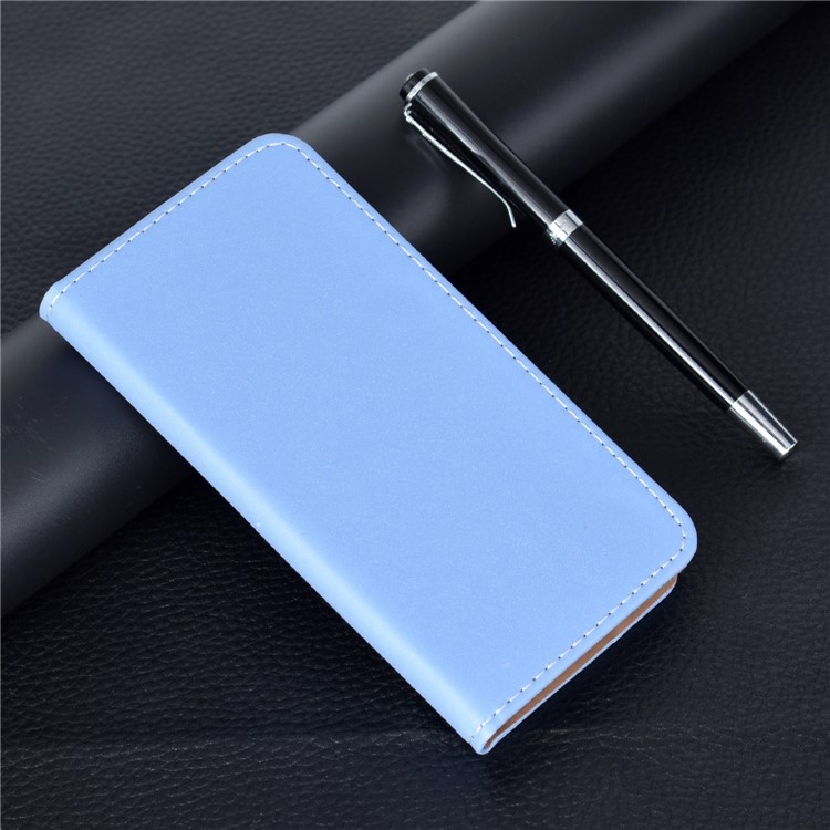 Auto-absorbed Leather Stand Card Slots Case for iPhone 11 Pro 5.8 inch - Baby Blue-9