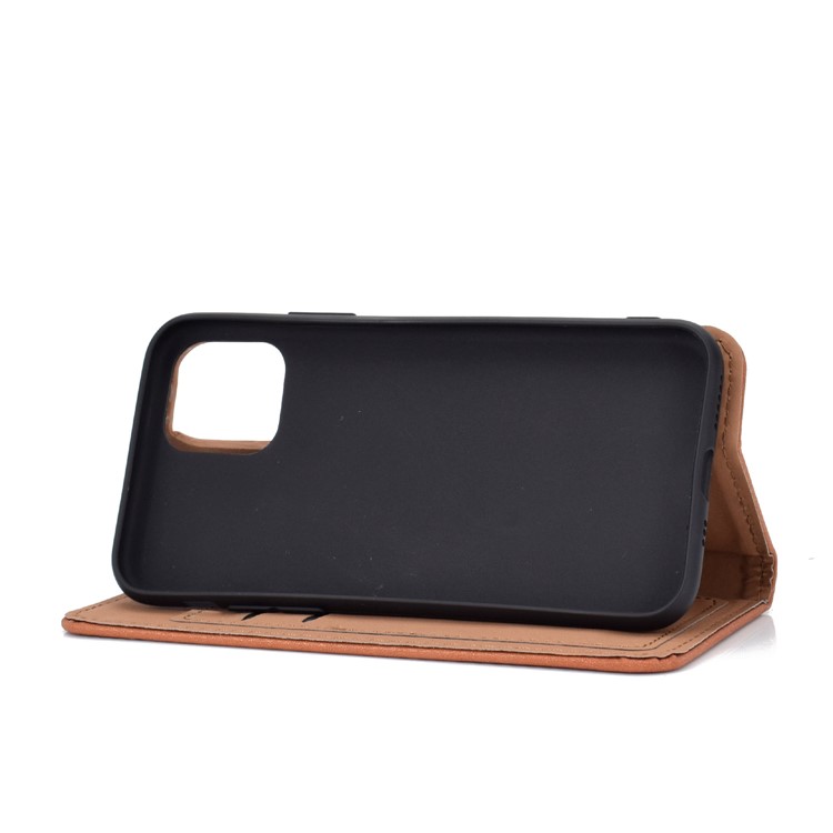 Auto-absorbiert Lederstandkartenfächer Fall Für Iphone 11 Pro 5,8 Zoll - Braun-4