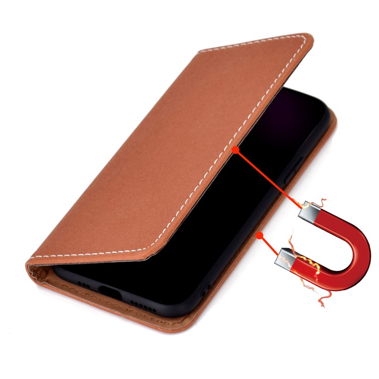 Auto-absorbiert Lederstandkartenfächer Fall Für Iphone 11 Pro 5,8 Zoll - Braun-6