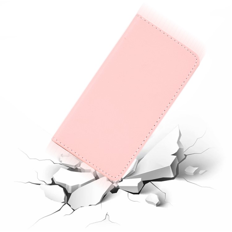 Auto-absorbed Card Slots Leather Stand Phone Case for iPhone 11 6.1 inch - Pink-7