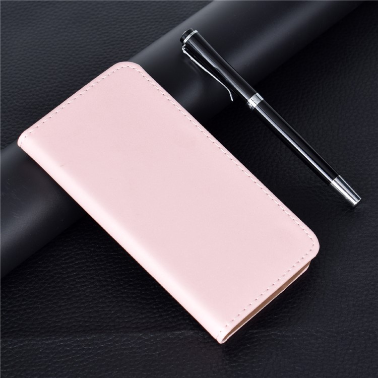 Auto-absorbed Card Slots Leather Stand Phone Case for iPhone 11 6.1 inch - Pink-9