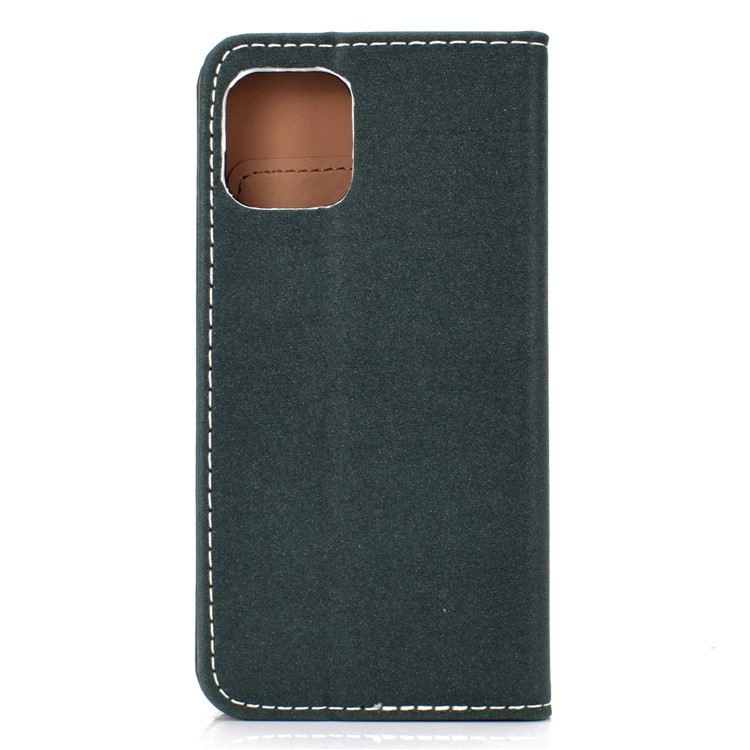 Auto-absorbed Card Slots Leather Stand Phone Case for iPhone 11 6.1 inch - Dark Green-3