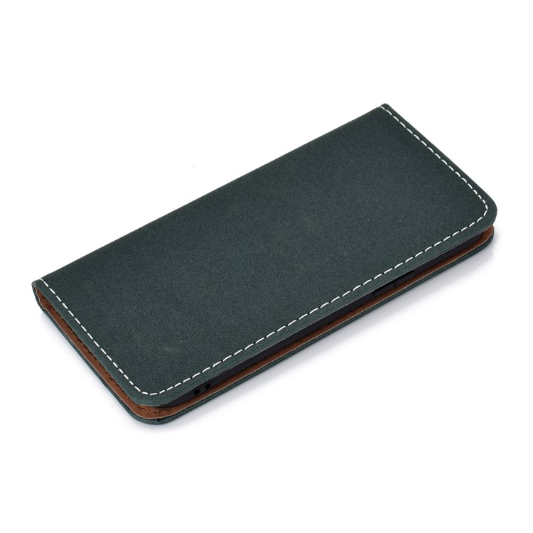Auto-absorbed Card Slots Leather Stand Phone Case for iPhone 11 6.1 inch - Dark Green-9
