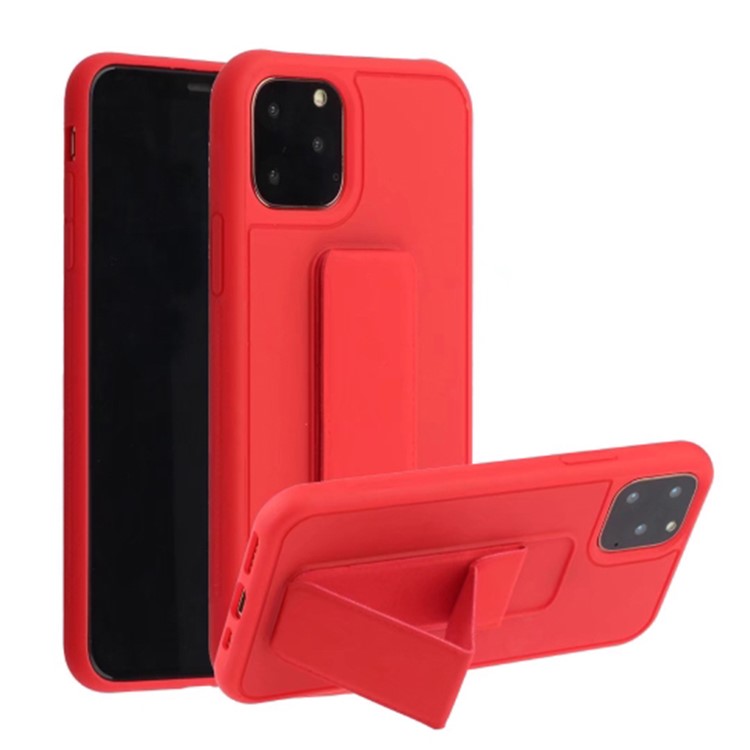 Pure Color Multi-function TPU+PC Cell Casing for iPhone 11 6.1 inch - Red-1