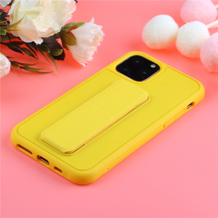 Pure Color Multi-function TPU+PC Cell Casing for iPhone 11 6.1 inch - Yellow-3