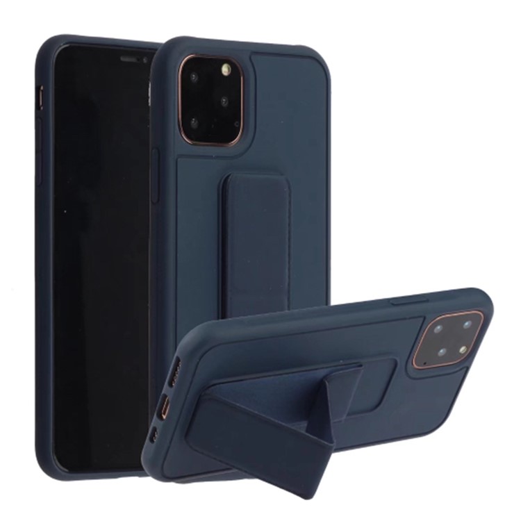 Pure Color Multi-function TPU+PC Cell Casing for iPhone 11 6.1 inch - Dark Blue-1