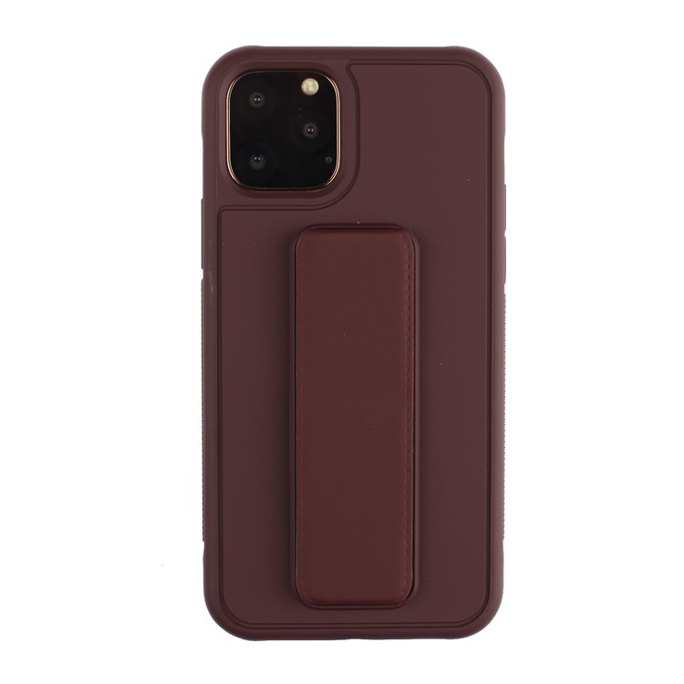 Pure Color Multi-function TPU+PC Cell Casing for iPhone 11 6.1 inch - Coffee-2
