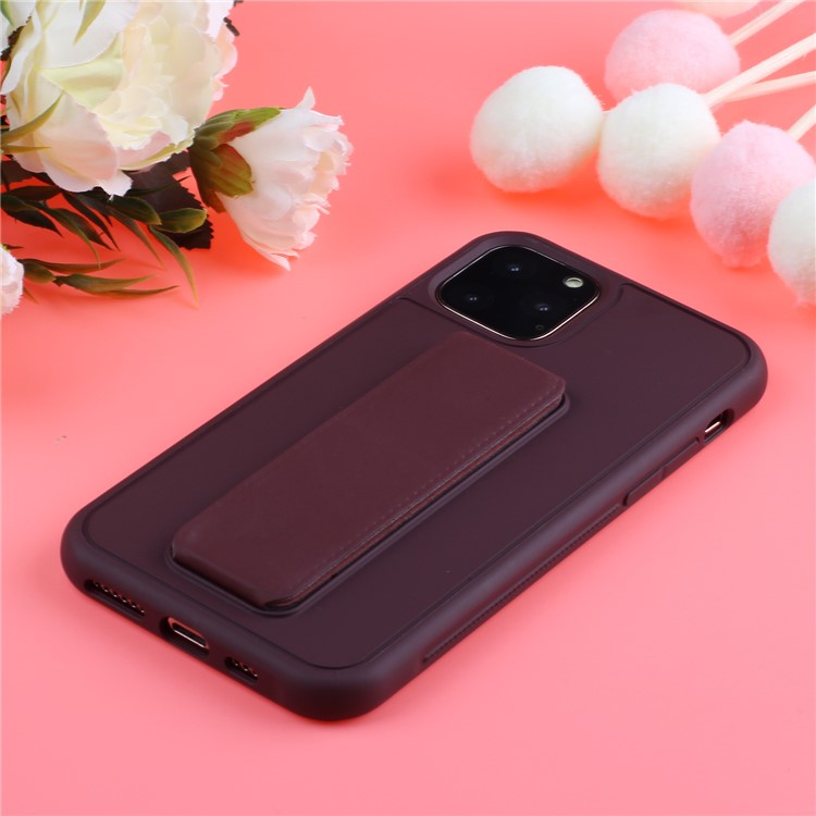 Pure Color Multi-function TPU+PC Cell Casing for iPhone 11 6.1 inch - Coffee-3