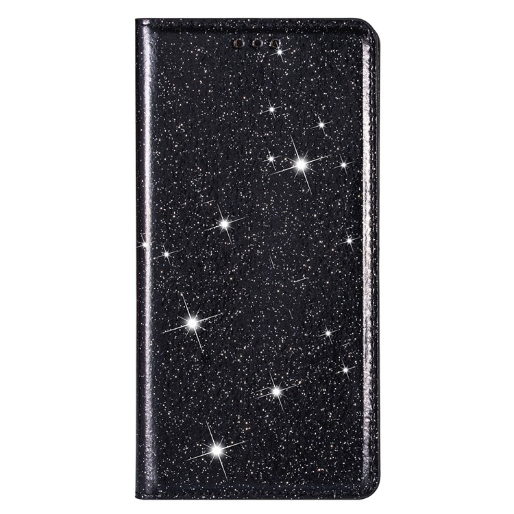 Flash Powder Stand Leather Card Holder Case for iPhone 11 Pro Max 6.5 inch - Black-2