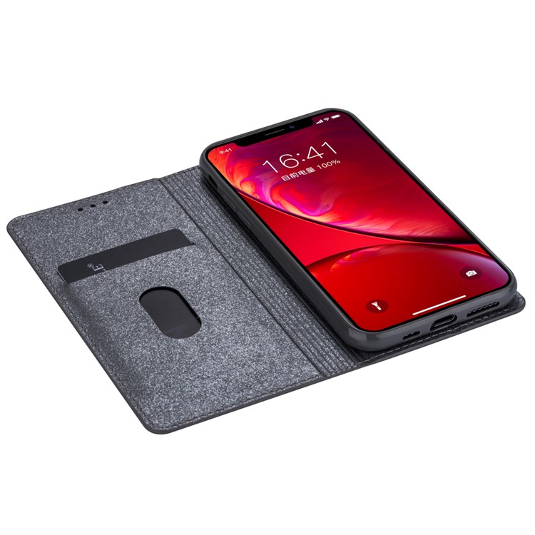 Flash Powder Stand Leather Card Holder Case for iPhone 11 Pro Max 6.5 inch - Grey-8