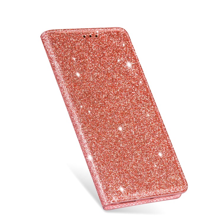 Flash Powder Stand Leather Card Holder Case for iPhone 11 Pro Max 6.5 inch - Rose Gold-8