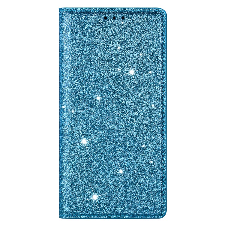 Flash Powder Stand Leather Card Holder Case for iPhone 11 Pro Max 6.5 inch - Sky Blue-2