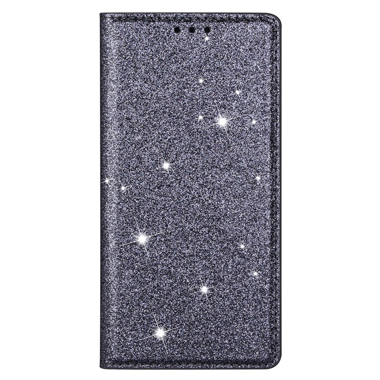 Flash Powder Leather Stand Case with Card Slot for iPhone 11 Pro 5.8 inch - Grey-2