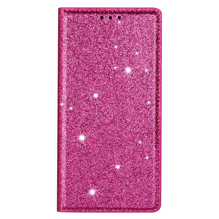 Flash Powder Leather Stand Case with Card Slot for iPhone 11 Pro 5.8 inch - Rose-2