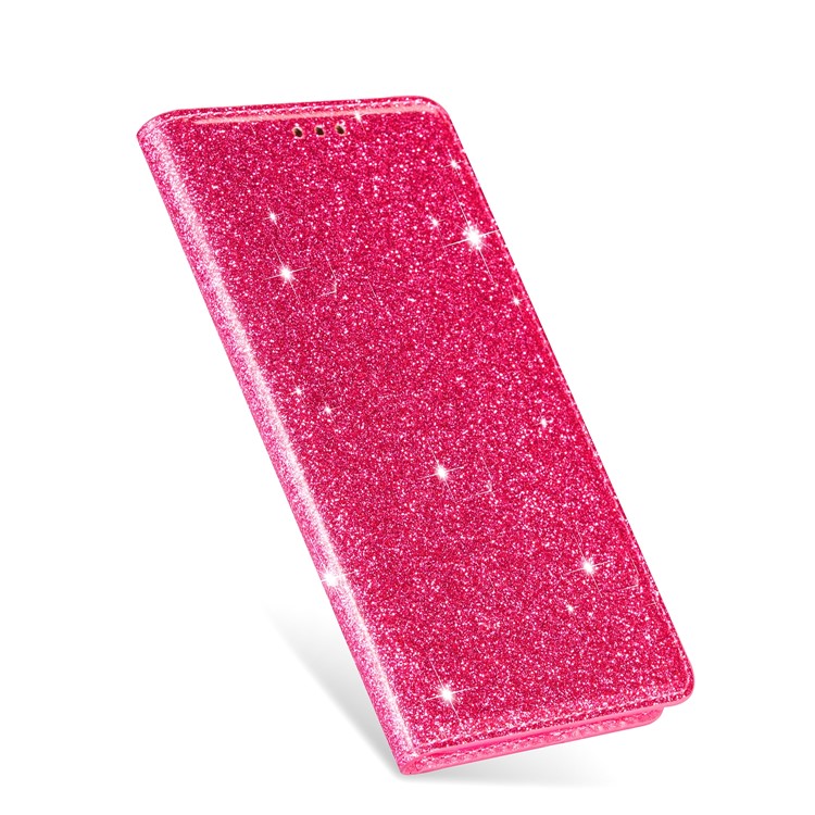 Flash Powder Leather Stand Case with Card Slot for iPhone 11 Pro 5.8 inch - Rose-6