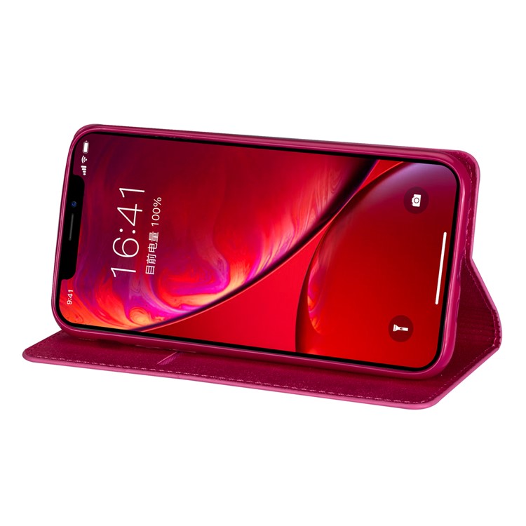 Flash Powder Leather Stand Case with Card Slot for iPhone 11 Pro 5.8 inch - Rose-7