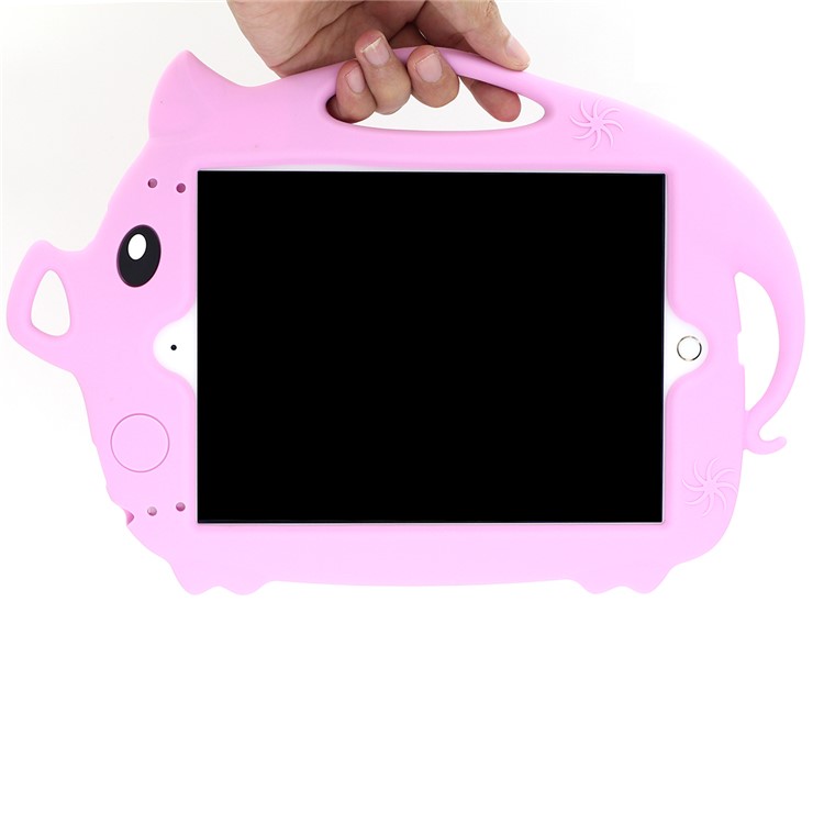 Kids Fun Cartoon Pig Silicone Tablet Casing for iPad 9.7-inch (2018) (2017)/Air (2013)/Air 2 - Pink-11