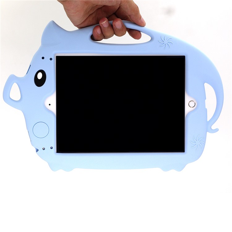 Kids Fun Cartoon Pig Silicone Tablet Casing for iPad 9.7-inch (2018) (2017)/Air (2013)/Air 2 - Baby Blue-10