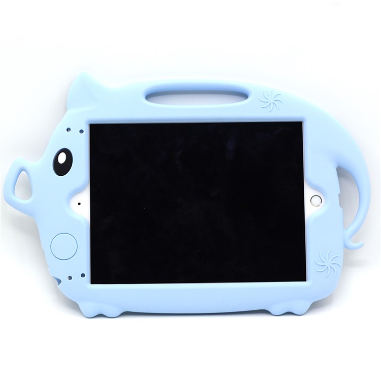 Kids Fun Cartoon Pig Silicone Tablet Casing for iPad 9.7-inch (2018) (2017)/Air (2013)/Air 2 - Baby Blue-2