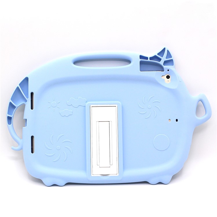 Kids Fun Cartoon Pig Silicone Tablet Casing for iPad 9.7-inch (2018) (2017)/Air (2013)/Air 2 - Baby Blue-3