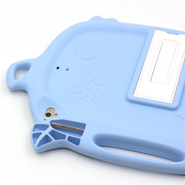Kids Fun Cartoon Pig Silicone Tablet Casing for iPad 9.7-inch (2018) (2017)/Air (2013)/Air 2 - Baby Blue-8