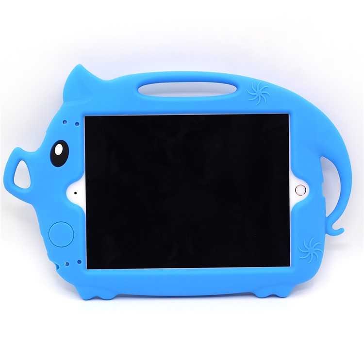 Kids Fun Cartoon Pig Silicone Tablet Casing for iPad 9.7-inch (2018) (2017)/Air (2013)/Air 2 - Dark Blue-2