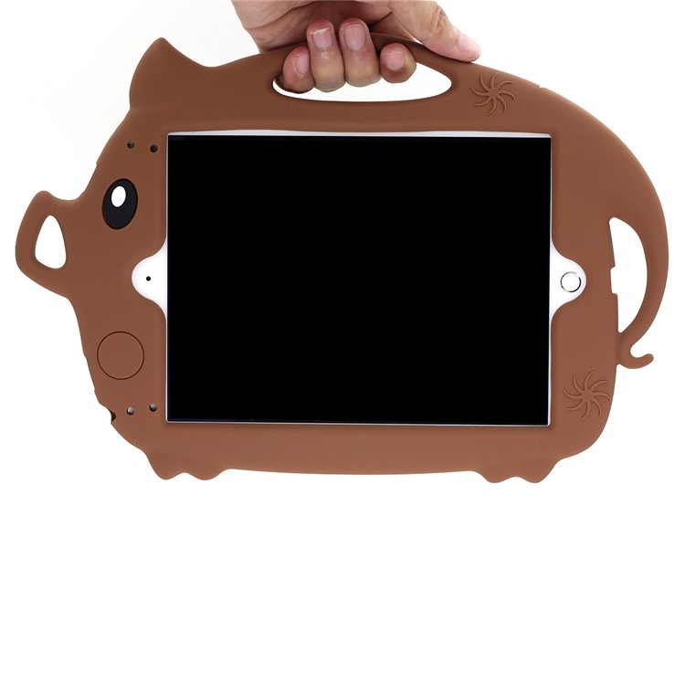 Kids Fun Cartoon Pig Silicone Tablet Casing for iPad 9.7-inch (2018) (2017)/Air (2013)/Air 2 - Brown-10