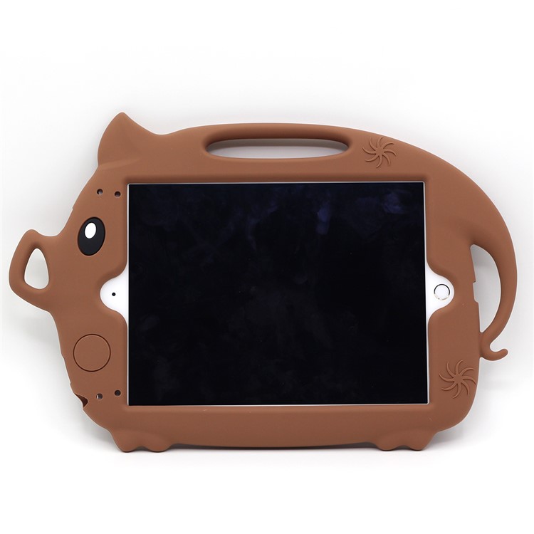Kids Fun Cartoon Pig Silicone Tablet Casing for iPad 9.7-inch (2018) (2017)/Air (2013)/Air 2 - Brown-2