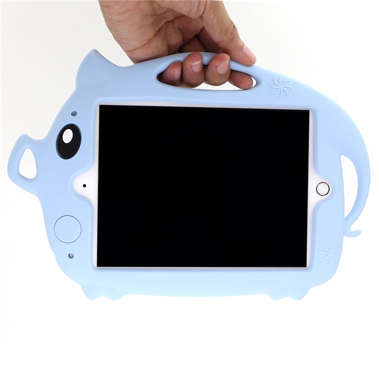 Kids Fun Cartoon Pig Silicone Tablet Shell for iPad mini (2019) 7.9 inch/mini 4 3 2 1 - Baby Blue-10