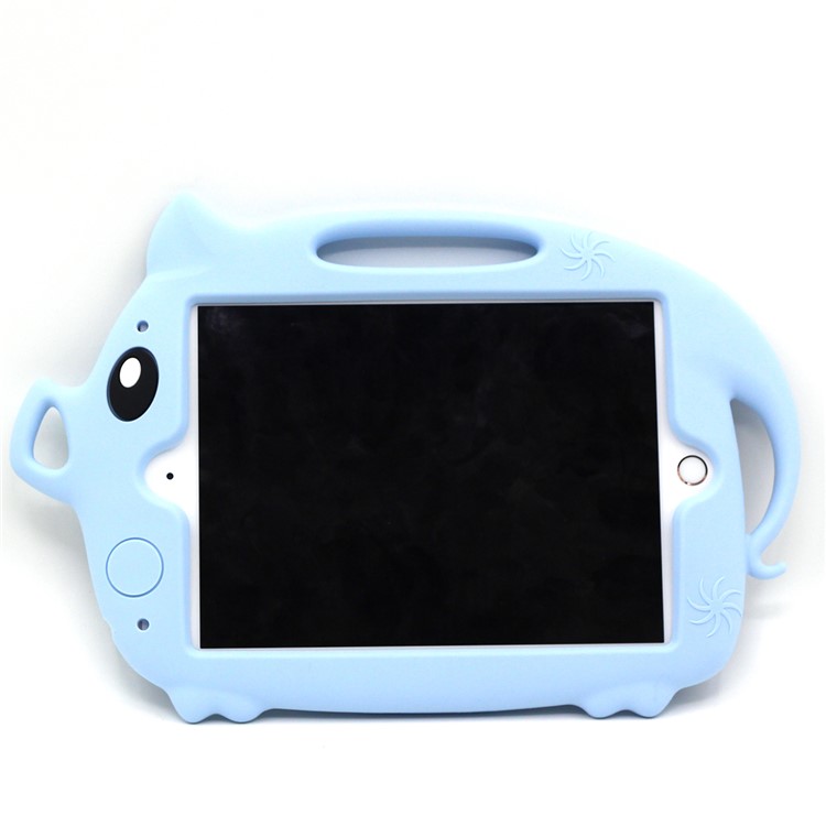 Kids Fun Cartoon Pig Silicone Tablet Shell for iPad mini (2019) 7.9 inch/mini 4 3 2 1 - Baby Blue-2