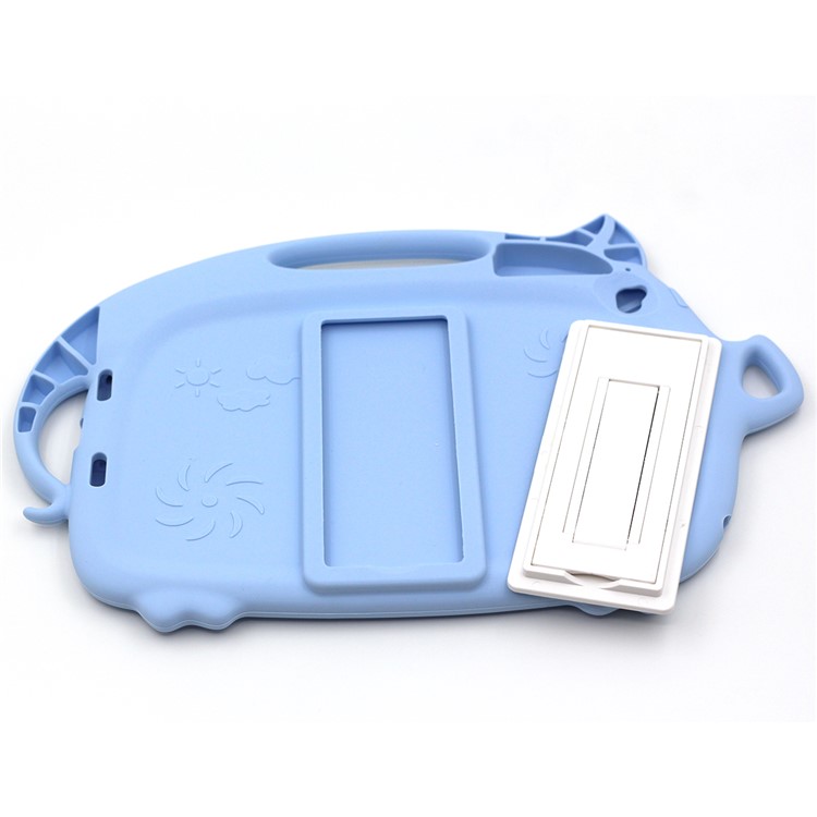 Kids Fun Cartoon Pig Silicone Tablet Shell for iPad mini (2019) 7.9 inch/mini 4 3 2 1 - Baby Blue-6