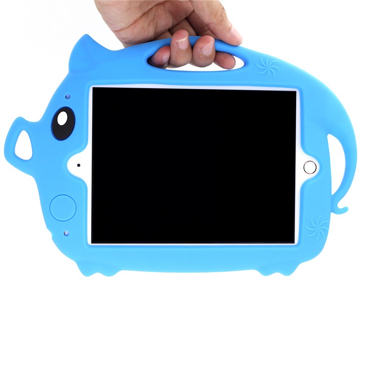 Kids Fun Cartoon Pig Silicone Tablet Shell for iPad mini (2019) 7.9 inch/mini 4 3 2 1 - Dark Blue-10