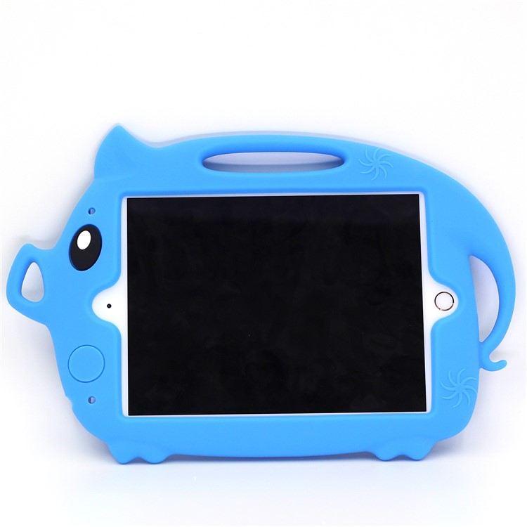 Kids Fun Cartoon Pig Silicone Tablet Shell for iPad mini (2019) 7.9 inch/mini 4 3 2 1 - Dark Blue-2