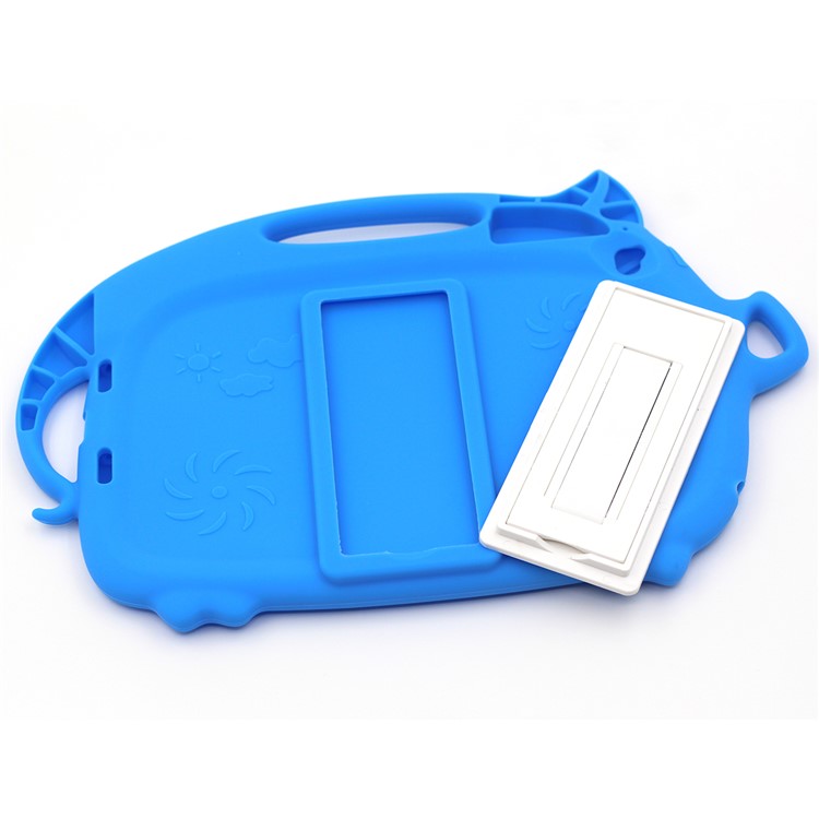 Kids Fun Cartoon Pig Silicone Tablet Shell for iPad mini (2019) 7.9 inch/mini 4 3 2 1 - Dark Blue-6