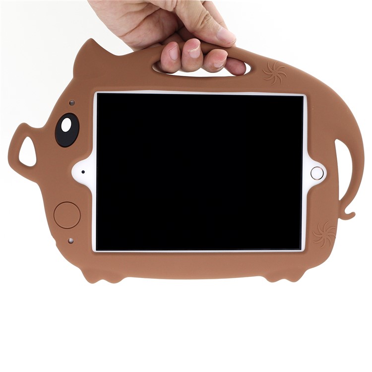 Kids Fun Cartoon Pig Silicone Tablet Shell for iPad mini (2019) 7.9 inch/mini 4 3 2 1 - Brown-10