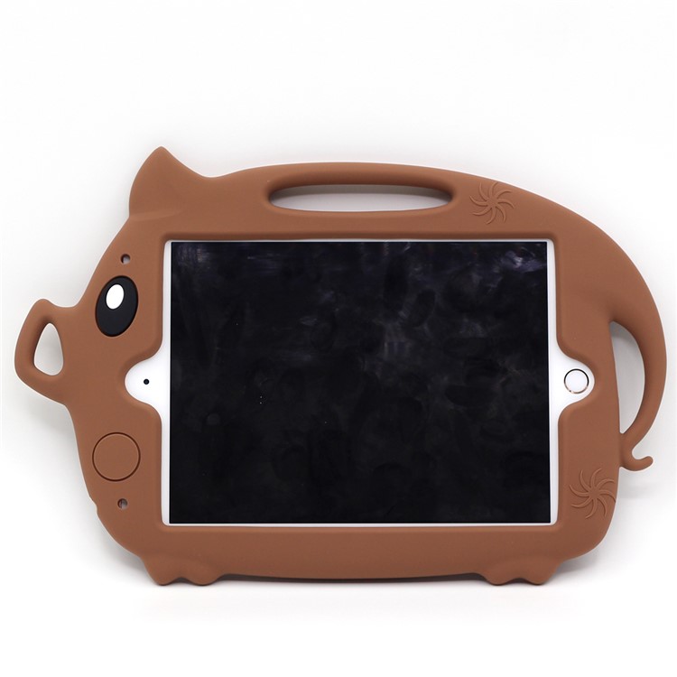 Kids Fun Cartoon Pig Silicone Tablet Shell for iPad mini (2019) 7.9 inch/mini 4 3 2 1 - Brown-2