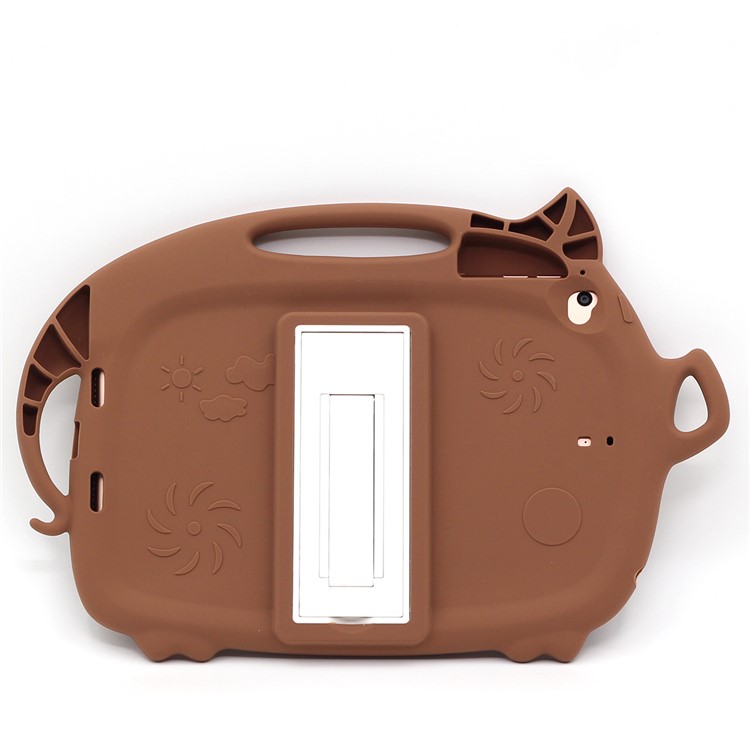Kids Fun Cartoon Pig Silicone Tablet Shell for iPad mini (2019) 7.9 inch/mini 4 3 2 1 - Brown-3