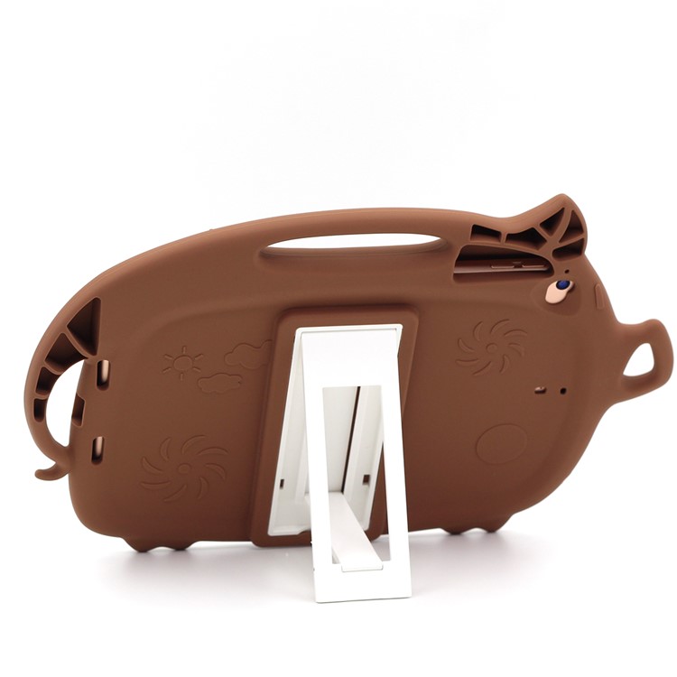 Kids Fun Cartoon Pig Silicone Tablet Shell for iPad mini (2019) 7.9 inch/mini 4 3 2 1 - Brown-4
