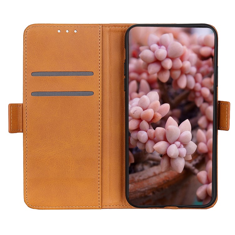 Magnet Adsorption Leather Stand Wallet Phone Case Shell for iPhone 11 6.1 inch (2019) - Yellow-2