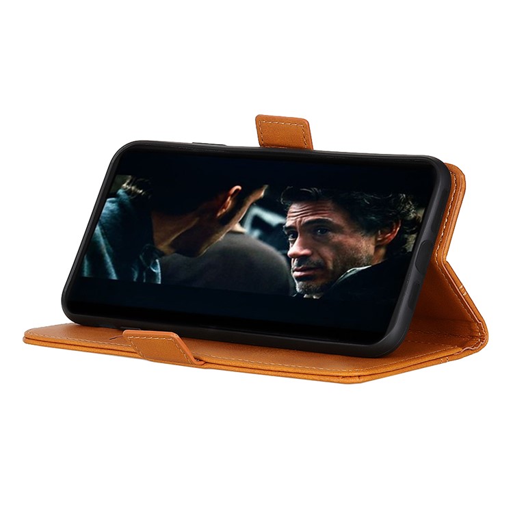 Magnet Adsorption Leather Stand Wallet Phone Case Shell for iPhone 11 6.1 inch (2019) - Yellow-5