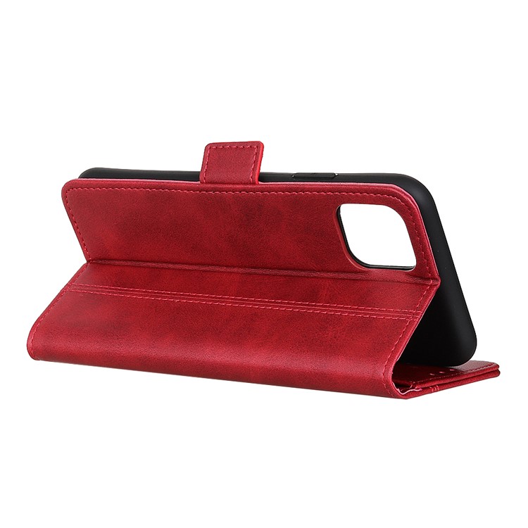 Magnet Adsorption Leather Stand Wallet Phone Cover for iPhone 11 Pro 5.8 inch (2019) - Red-3