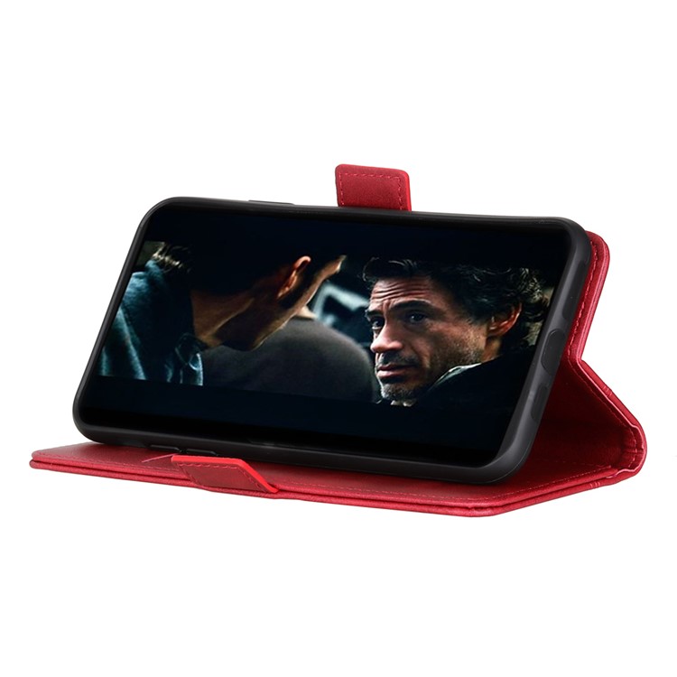 Magnet Adsorption Leather Stand Wallet Phone Cover for iPhone 11 Pro 5.8 inch (2019) - Red-5