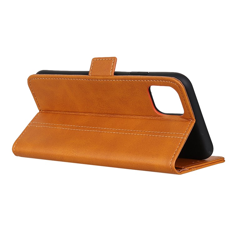 Magnet Adsorption Leather Stand Wallet Phone Cover for iPhone 11 Pro 5.8 inch (2019) - Yellow-3