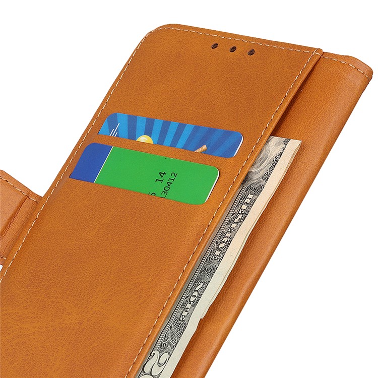 Magnet Adsorption Leather Stand Wallet Phone Cover for iPhone 11 Pro 5.8 inch (2019) - Yellow-4