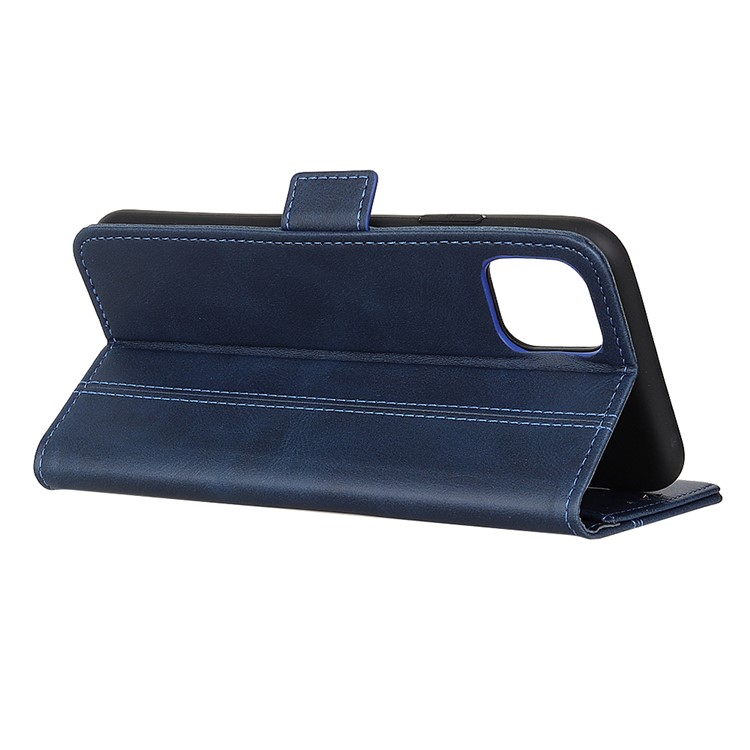 Magnet Adsorption Leather Stand Wallet Phone Casing for iPhone 11 Pro Max 6.5 inch (2019) - Blue-2