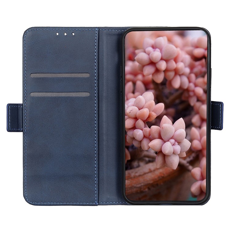 Magnet Adsorption Leather Stand Wallet Phone Casing for iPhone 11 Pro Max 6.5 inch (2019) - Blue-3
