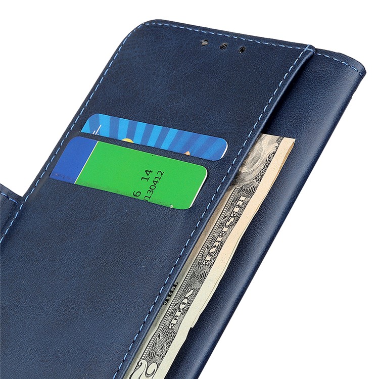 Magnet Adsorption Leather Stand Wallet Phone Casing for iPhone 11 Pro Max 6.5 inch (2019) - Blue-4